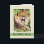 Birthday, Brother, Lion Card<br><div class="desc">Few animals can match the beauty and majesty of a lion.  He makes a fantastic birthday greeting card.</div>