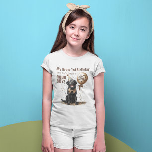 Birthday Brother or Sister Black Lab Custom Tri-Blend Shirt