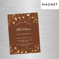 Birthday brown gold stars luxury