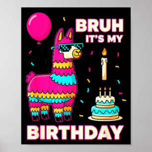 Birthday Bruh Its My Birthday Funny Birthday Boy L Poster