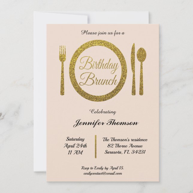 Birthday brunch invitation (Front)