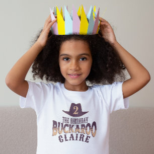 "Birthday Buckaroo" Cowgirl Western Kids Birthday Toddler T-Shirt