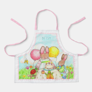Birthday Bunny Child's Apron