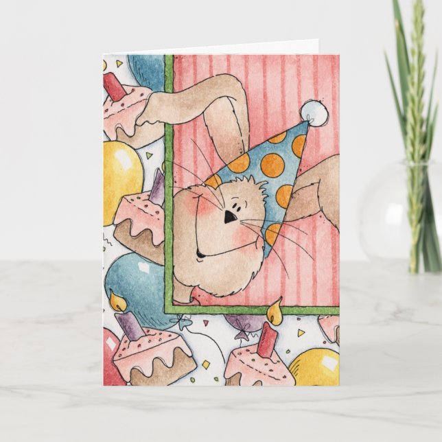Birthday Bunny - Greeting Card (Front)