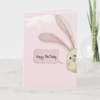 Birthday Bunny On Pink