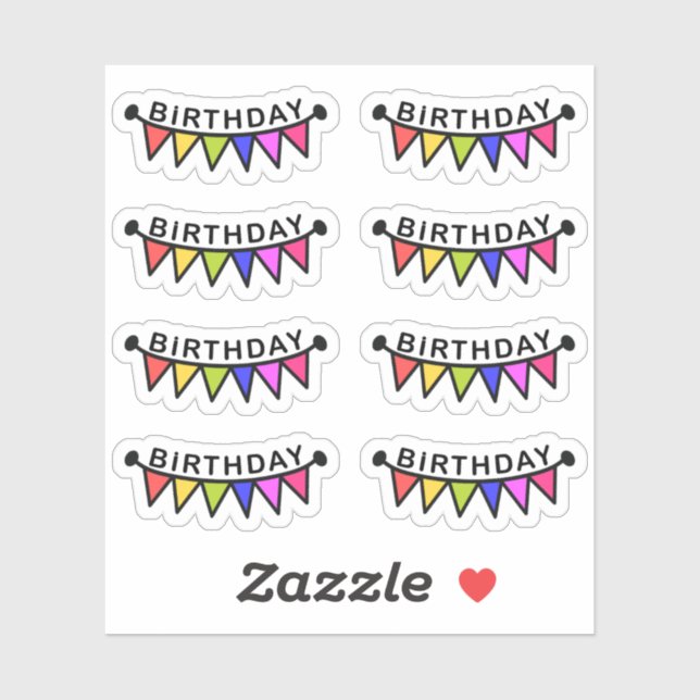 Birthday Bunting Banners Bday Reminder Planner  (Sheet)