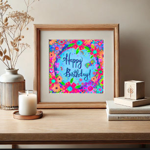 Birthday Butterflies Fun Pretty Inspirivity Poster