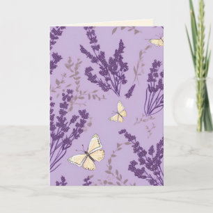 Birthday Butterflies with Lavender Card