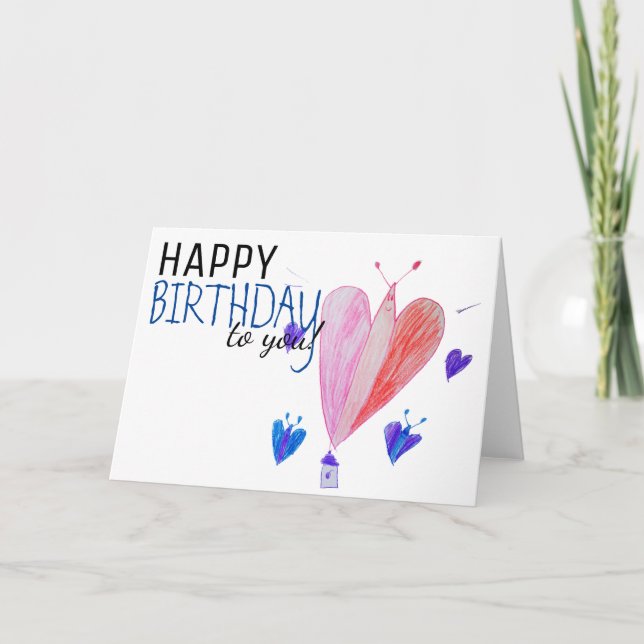 Birthday - Butterfly - Blank - Matte Card (Front)