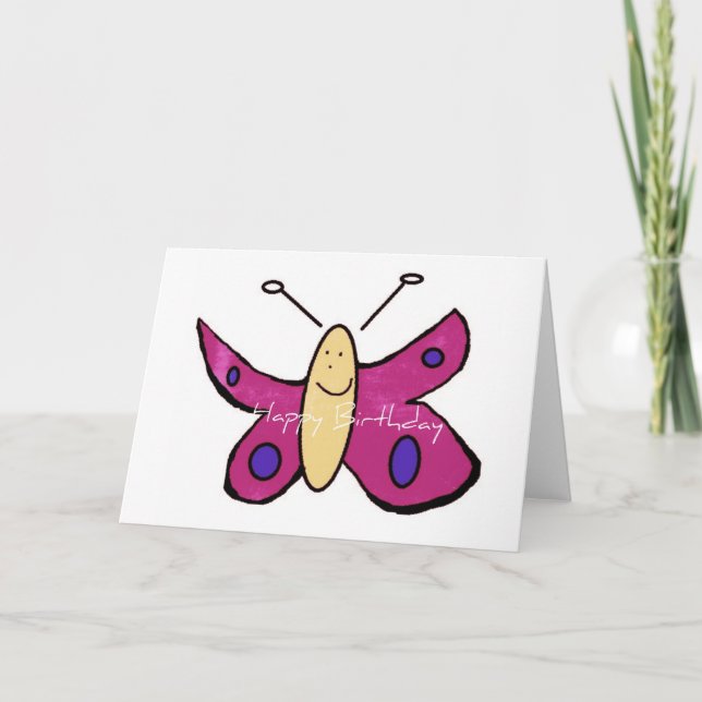 Birthday Butterfly Card (Front)