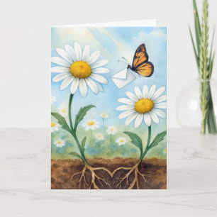 Birthday Butterfly Delivering Mail Card
