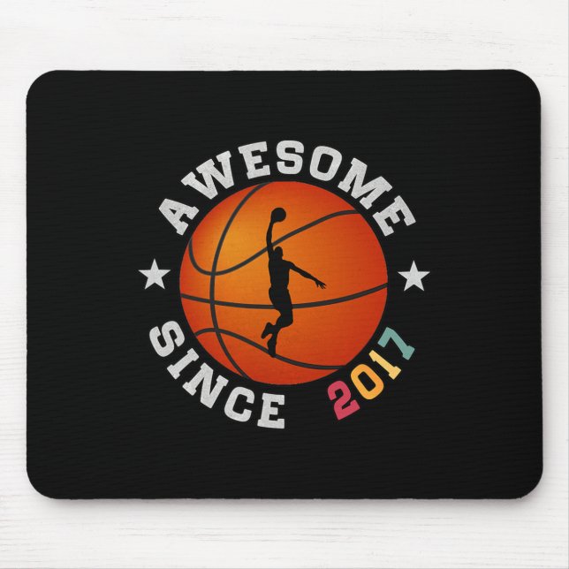 Birthday Bysketbyll Player Awesome Since  Mouse Pad (Front)