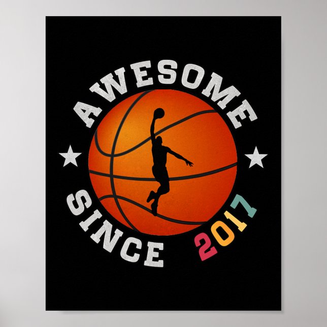 Birthday Bysketbyll Player Awesome Since  Poster (Front)