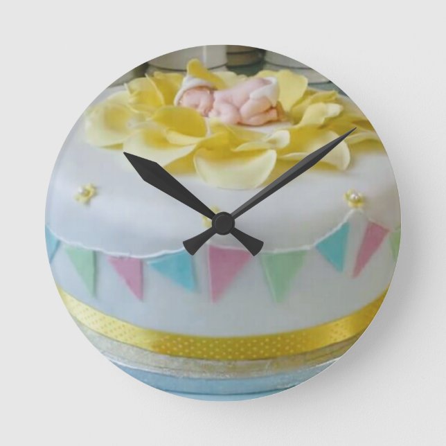 _birthday cake 2 round clock (Front)