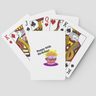 Birthday Cake 80th Playing Cards