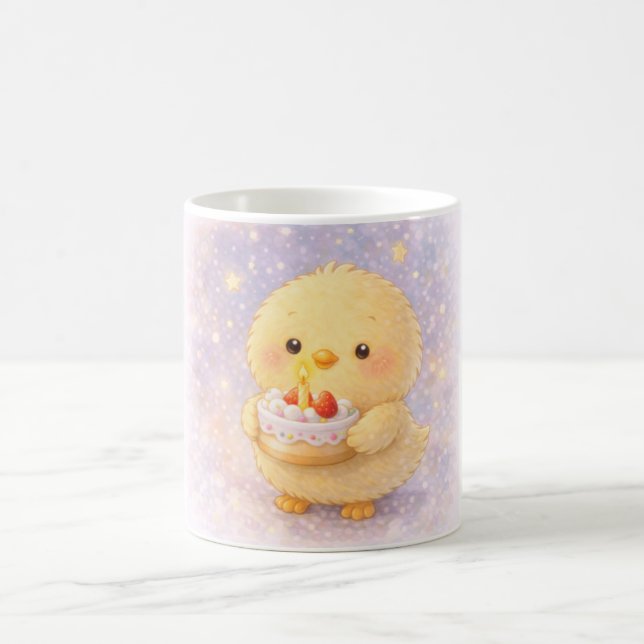 Birthday Cake Alma Chick Cute Mug (Center)