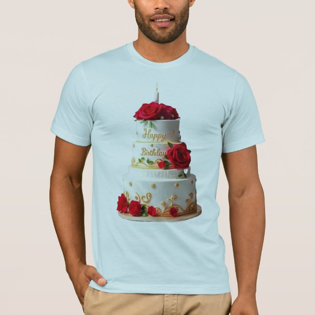 Birthday Cake Art designs T-shirts (Front)
