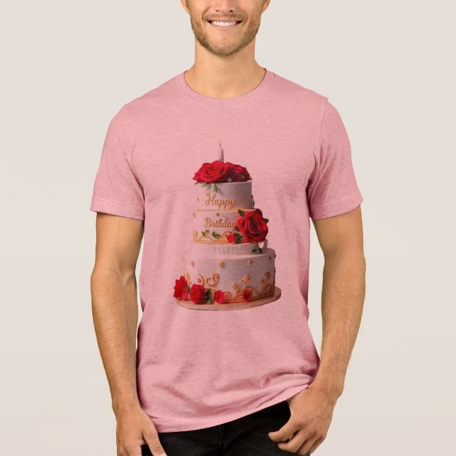 Birthday Cake Art designs T-shirts (Front)