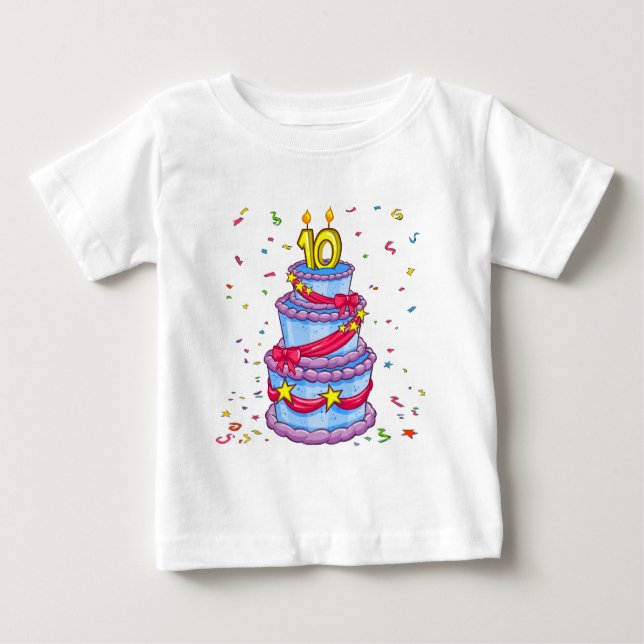 Birthday Cake Baby T-Shirt (Front)