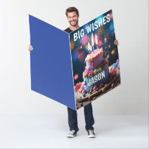 BIRTHDAY CAKE BIGGEST GIANT CUSTOM GREETING CARD