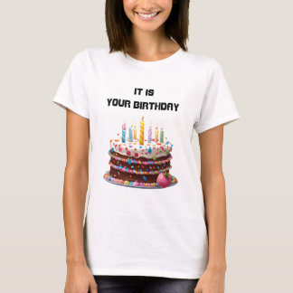 Birthday Cake Candles Custom Personalized Celebrat T-Shirt