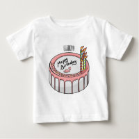 Birthday cake cartoon illustration 