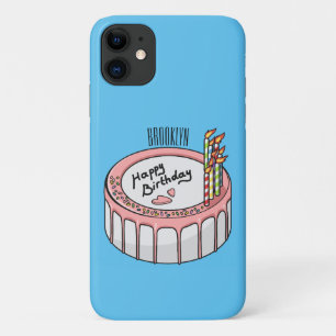 Birthday cake cartoon illustration Case-Mate iPhone case