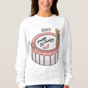 Birthday cake cartoon illustration   sweatshirt