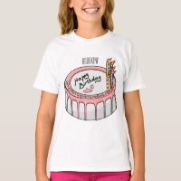Birthday cake cartoon illustration