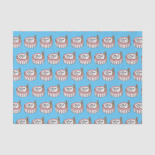 Birthday cake cartoon illustration  tissue paper