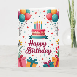 Birthday Cake Celebration Card