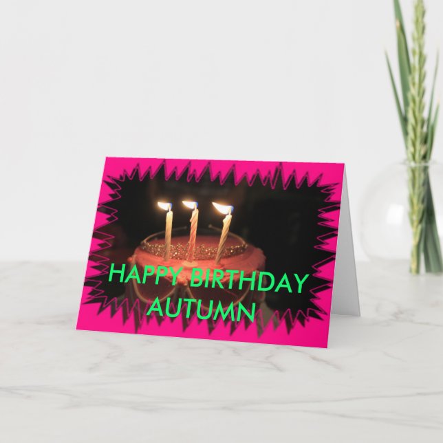 Birthday Cake Closeup BIRTHDAY CARD (Front)