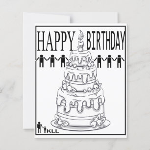 birthday cake colouring pages
