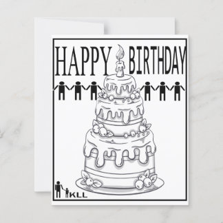 birthday cake colouring pages