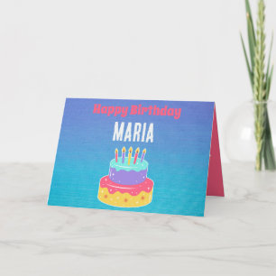 BIRTHDAY CAKE CUSTOM HAPPY BIRTHDAY CARD