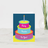 Birthday Cake Cute Colourful 1st Party Theme