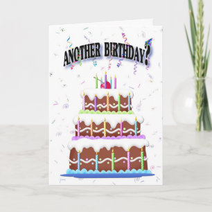 Birthday Cake Getting Older Humour  Card