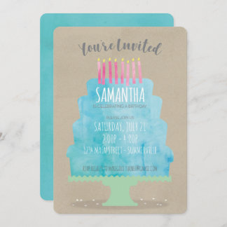 Birthday Cake Invitation
