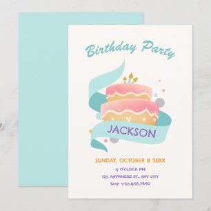 Birthday cake  invitation
