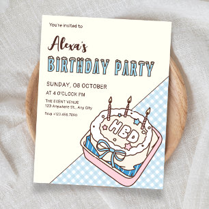 Birthday cake invitation