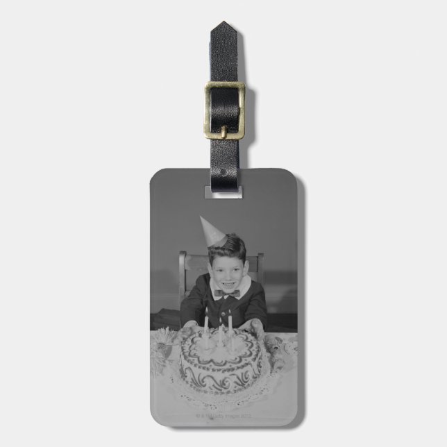 Birthday Cake Luggage Tag (Front Vertical)