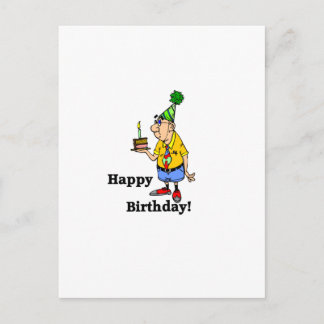 Birthday Cake - Man Postcard