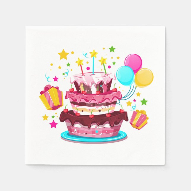 Birthday Cake Napkins (Creator Uploaded)