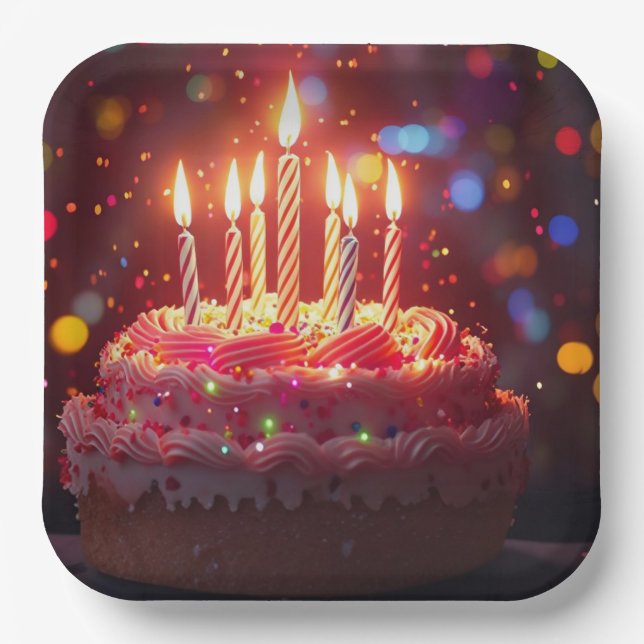 BIRTHDAY CAKE PAPER PLATE (Front)