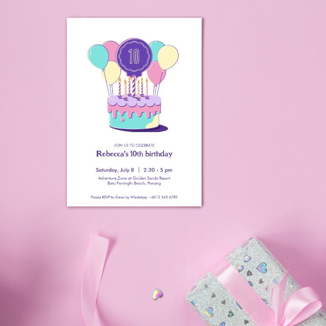 Birthday Cake Party Invitation (Creator Uploaded)