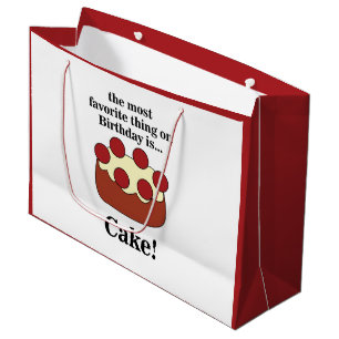 Birthday Cake Party Large Gift Bag
