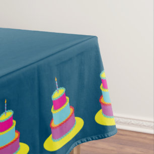 Birthday Cake Party Tablecloth