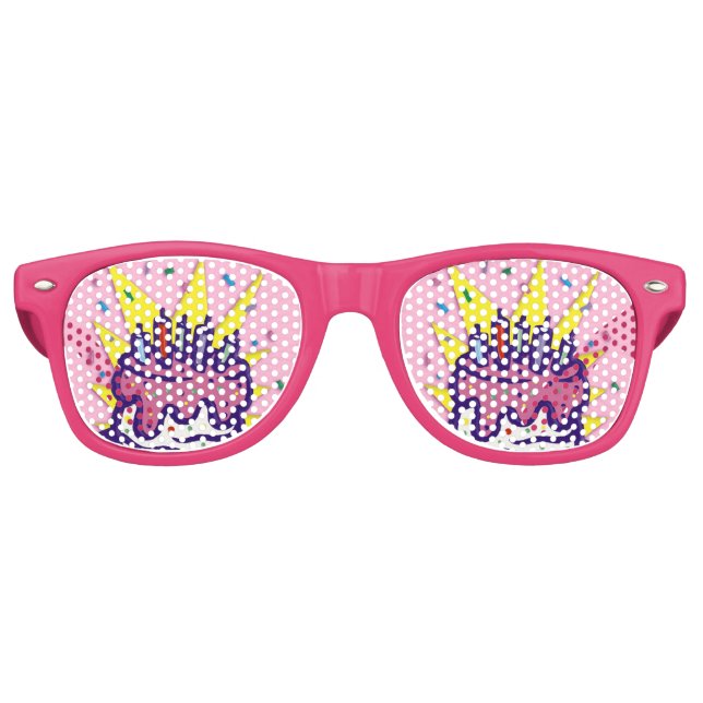 Birthday Cake - Party Time Retro Sunglasses (Front)