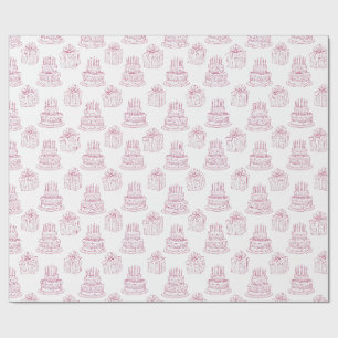 Birthday Cake Pattern Sweet Celebration Wrapping Paper