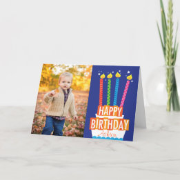 Birthday Cake Photo Greeting Card